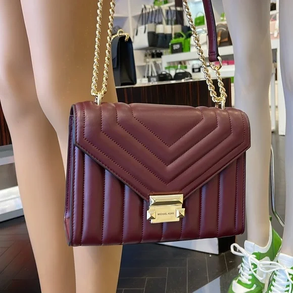 Michael Kors Whitney Medium Quilted Shoulder Crossbody Bag
Oxblood 
NWT - Picture 2 of 16